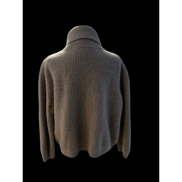 Quince Mongolian Cashmere Fisherman Turtleneck Sweater Oatmeal, timeless, scandi - Picture 4 of 7